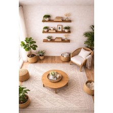 30 mm 3'lü Uçan Duvar Rafı Set Gizli Raf- Barok 15X30