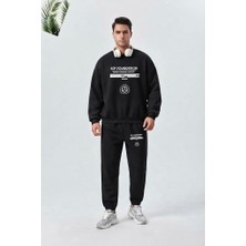 Zoka Wear Scp Foundation Secure Contain Protect Baskılı Siyah Eşofman Takımı
