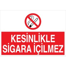 Kesinlikle Sigara Içilmez Uyarı Tabelası - 35X50 Alüminyum Kompozit Panel - SİG22