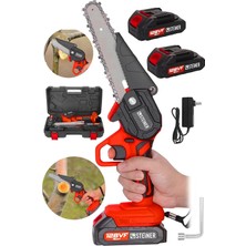 Alman 128 Vf 10 Ah Çelik Şanzuman Akülü Dal Kesme Budama Testere Bıçkı Makinesi + Yedek Zincir