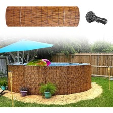 Bambu Dış Mekan Için Gizlilik Çitleri, 50 – 160 cm Yüksekliğinde, Dekoratif Perde, Bambu, Veranda, Balkon, Bahçe Arka (150 x 1000 Cm)