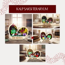 sbodurhome Kalp Saksı Teraryum - Öğretmenler Günü Hediyesi
