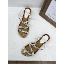 Guja 25Y122-5 Taş Detaylı Anatomik Taban Sandalet Kadın