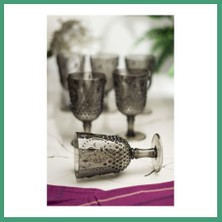 S'82 Akrilik Füme 6'lı Kadeh & Su Meşrubat Kahve Yanı Bardağı 450 ml ( Cam Değildir ) BZS82