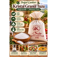 Tuzcu Kenan Doğal Çankırı Kristal Granül Kaya Tuzu 3 kg Değirmenlik Salamura Turşuluk