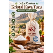 Tuzcu Kenan Doğal Çankırı Kristal Kaya Tuzu 1 kg – Sofralık ve Yemeklik Kaya Tuzu