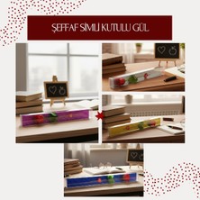 MiraLive Şeffaf Simli Kutulu Gül - Öğretmenler Günü Hediyesi