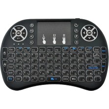Smart Tv Box Ps3 Uyumlu Kablosuz Dokunmatik Işıklı Şarjlı Touchpadli Mini Q Klavye Midastech