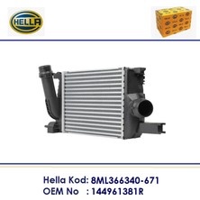 Hella Turbo Radyatörü Captur 1 Clio 4 0,9/1,2 Tce 1,5dci Duster 1-2 1,2tce / 1,2tce 4x4 144961381R 8ML366340-671