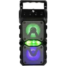 MiraLive Taşınabilir Kablosuz Bluetooth Hoparlör Uzun Pil Ömrü LED Işıklı