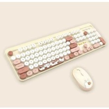 TCX Ergonomik Sütlü Çay Klavye Mouse Seti Mor Renkli