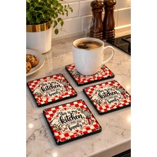 Gökçeoğlu Cam Bardak Altlığı | Kitchen | 4'lü Takım | 10CM x 10CM
