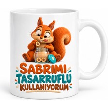 Ecotrend Sabır Tasarrufu Tasarımlı Porselen Kupa - Model 921 ECO123