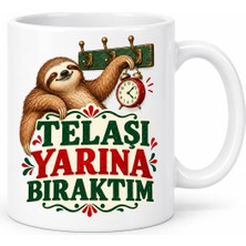 Defne Store Ertelenen Telaş Tasarımlı Porselen Kupa - Model 933 Dfnbez