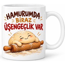 Bin1çeşit Tatlı Tembel Tasarımlı Porselen Kupa - Model 872