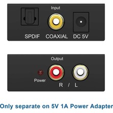 Str Store Dijital Analog Ses Dönüştürücü,toslink, Optik Çıkış To Rca Çevirme Dac Dijital Spdıf Koaksiyel Optik Dönüştürme L/r Rca, Toslink Optik Ses Adaptörü Için Ps4 Hd DVD Ev Sinema Sistemleri