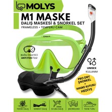 Molys M1 Profesyonel Dalış Maskesi   Maske Kutusu   Pro Full Dry Tam Kuru Şnorkel   Free Dom Antı Fog Buğu Önleyici Film