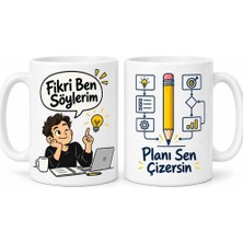 Bin1çeşit Fikir ve Plan 2'li Porselen Kupa Seti - Model 494