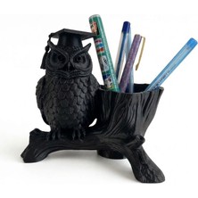 Demirhan3D 🦉 Baykuş Görünümlü Kalemlik Öğretmenlere Özel Öğretmenler Günü Hediyesi Dekoratif Masa Kalemliği