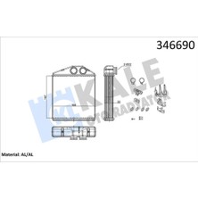 Kalorifer Radyatörü Brazing Kale 346690 Opel Combo / Corsa C