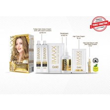 Str Store Gold Serisi 24K Altın Parçacıklı Serum ile 1 Kutu 2 x 50 ml ve Geliştiriciler Saç Boyası (Bal Köpüğü 8.3)