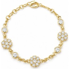 Ed Caesar 925 Ayar Kar Tanesi Gold Gümüş Bileklik