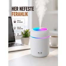 Marsilyan Abs Gövdeli 300ML USB Nemlendirici – Beyaz, Gri, Pembe Renk