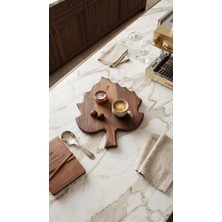 Famwood Art Ahşap Çınar Yaprağı ,organizer,çok Amaçlı Stand Kesme Tahtası