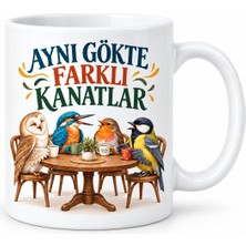 Marka Kolik Farklı Renkler Tasarımlı Porselen Kupa - Model 938