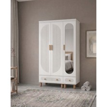 Cury 3 Kapılı Aynalı Mdf Gardırop