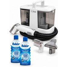 Kiwi 9 Kpa Emiş, 800 ml Temiz Su, 500 ml Kirli Su Halı ve Koltuk Yıkama Makinesi, Fakir 2×1000 ml Halı ve Koltuk Şampuanı ve Onerous Tiftik Makinesi Bakım Seti KCC-4318