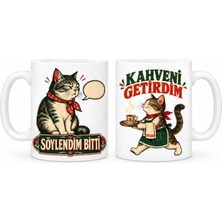 Bin1çeşit Kahve Barışı 2'li Porselen Kupa Seti - Model 804