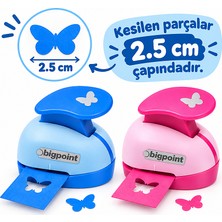 Bigpoint Şekilli Delgeç 2.5cm Kelebek x 12 Adet