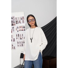 Kadriye Baştürk Helei Basic T-Shirt Ekru