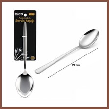 Bezos Krom Metal Servis Kaşığı 27 cm Dry