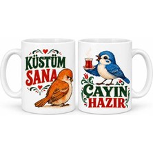 Bin1çeşit Çayla Barış 2'li Porselen Kupa Seti - Model 747