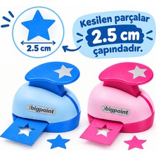 Bigpoint Şekilli Delgeç 2.5cm Yıldız x 12 Adet