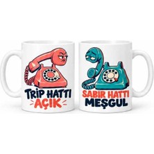 Bin1çeşit Trip Hattı 2'li Porselen Kupa Seti - Model 795