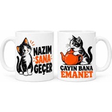Bin1çeşit Naz ve Niyaz 2'li Porselen Kupa Seti - Model 808