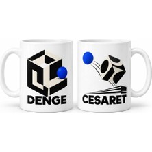 Bin1çeşit Denge ve Cesaret 2'li Porselen Kupa Seti - Model 699