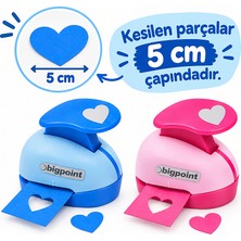 Bigpoint Şekilli Delgeç 5cm Kalp x 4 Adet