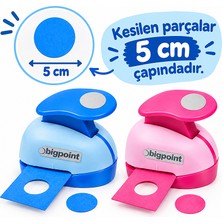Bigpoint Şekilli Delgeç 5cm Yuvarlak x 4 Adet