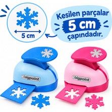 Bigpoint Şekilli Delgeç 5cm Kar Tanesi x 4 Adet