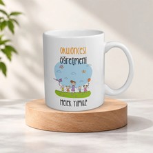 Bin1çeşit Kişiye Özel Isimli Okul Öncesi Öğretmeni Temalı Kupa Bardak