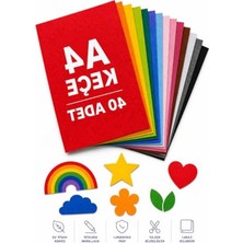 A4 Boyutunda 40 Adet Karışık Renkli Keçe ile Yaratıcılığınızı Geliştirin