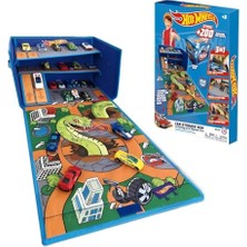 Hot Wheels Oyuncak Araba Garajı - Katlanabilir 3'ü 1 Arada Otopark ve Oyun Minderi