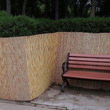 Çit Için Özelleştirilebilir Stor Perde, Arka Bahçe, Bahçe ve Veranda Için Toz Geçirmez Bambu Gizlilik Çiti, Dış Mekan Stor Perde (120 x 200 cm / 3,9 x