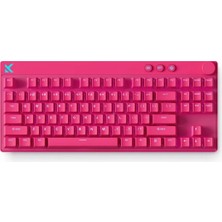 Mix 87 Rose Red%80 Apollo Manyetik Switch 8k Hz He Rgb Hotswap Mekanik Gaming Klavye