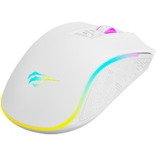 Happy Trend Gamenote MS1034 Rgb Gaming Makrolu Programlanabilir Oyuncu Mouse - Beyaz