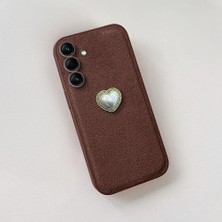 Happy Trend Samsung Galaxy A16 ile Uyumlu Kılıf Zebana Velvix Silikon Kılıf Kahverengi